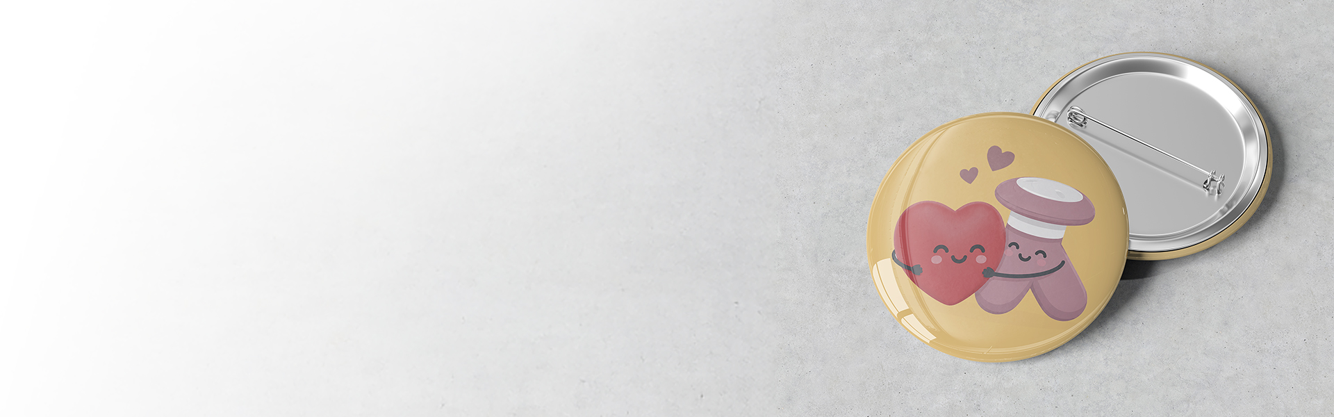 Pins personalizados da campanha Setembro Amarelo